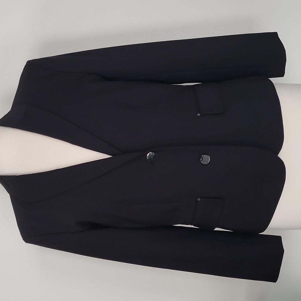 Women's Black Hip Length Blazer Jacket Harve Bernard   Size M